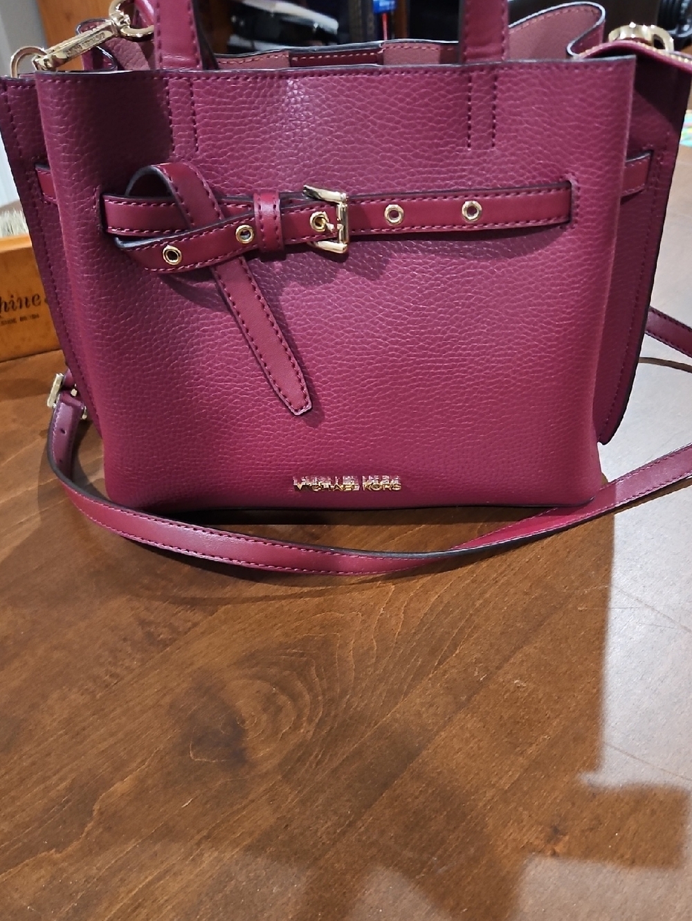 Michael Kors Small Emilia Plum Crossbody Satchel